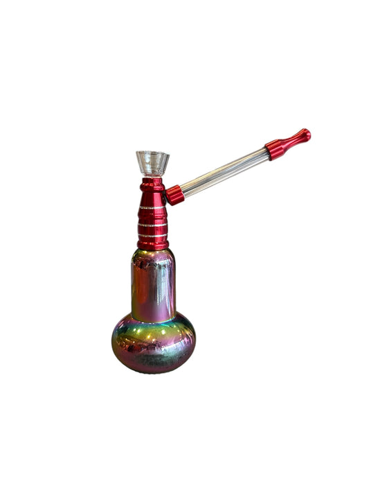 Pípa – Rauð marglit vatnspípa með screens / Pipe – Red Rainbow Water Pipe with Screens